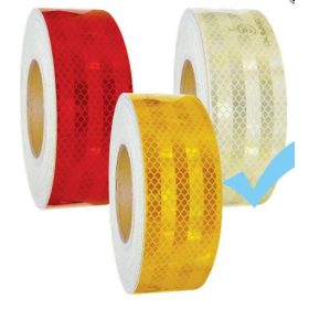   Fényvisszaverő szalag "E" jeles 44.7 M - Fehér M-CD-3W 50MM