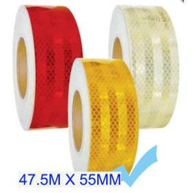   Fényvisszaverő szalag "E" jeles  45.7M - Sárga M-HT-3Y 55MM