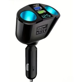 AE-M7/12-24V Dupla Szivargyújtó 2USB+Type-C 