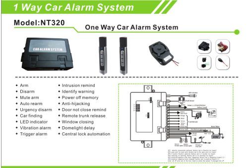 Távirányítós Autóriasztó rendszer AV-NT320D/LJ095