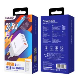   KAKUSIGA KSC-912 YUANDA 4XUSB HÁLÓZATI TÖLTŐ QC3.0 28.5W FEHÉR