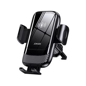   Jokade JH033 Wireless töltős szellőzőrácsra rögzíthető autós telefontartó fekete