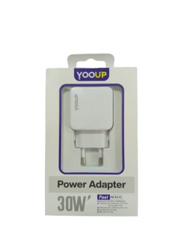 Yooup NC55-D USB-A/USB-C Hálózati Gyorstöltő Adapter 30W