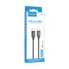 YooUp L07A USB Type-C / Type-C kábel 60W 1m fekete