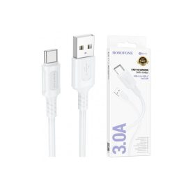   Borofone BX111 Feliz kábel - Type C to USB - 60W 3A 1 méter fehér
