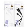 Borofone BX111 Feliz kábel - Type C to USB - 60W 3A 1 méter fehér