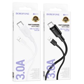   Borofone BX111 Feliz kábel - Type C to USB - 60W 3A 1 méter fehér