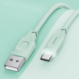   USAMS kábel USB-C PD gyorstöltés 1,2m 6A Lithe sorozat zöld SJ568USB04 (US-SJ568)