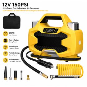   150PSI High Power Plug-in Portable Air Compressor – Hordozható Autós Kompresszor 12V T2600