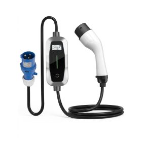   Hordozható Elektromos Autó Töltő (Type 2) – 7kW / 32A, Állítható Teljesítmény, Digitális Kijelzővel