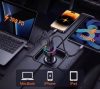 3 portos autós gyorstöltő RGB LED-fénygyűrűvel  QC30W,PD30-90W 