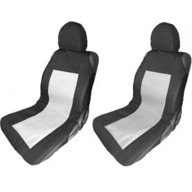   Trikó üléshuzat fejtámla huzatokkal, vastag anyag, szürke - párban 23087g