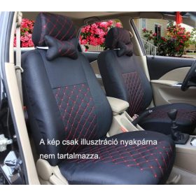   Univerzális fekete/piros steppelt üléshuzat szett UL-AG23002BK
