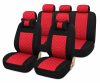 Univerzális fekete/piros steppelt üléshuzat szett UL-AG23002BR
