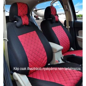   Univerzális fekete/piros steppelt üléshuzat szett UL-AG23002BR