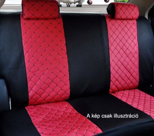 Univerzális fekete/piros steppelt üléshuzat szett UL-AG23002BR