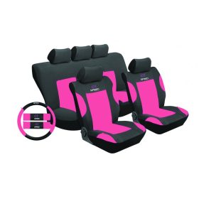 Univerzális üléshuzat UL-TY1651BKP rózsaszín-fekete 