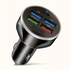   AE-W16577-6 Gyorstöltő és Digitális Feszültségmérő 4USB+1C