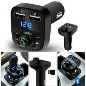   X8LED Bluetooth FM Transzmitter és Dupla USB Autós Töltő (3.1A / 1A) /HF-ZO16781