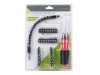 CSAVARHÚZÓ RUGALMAS BŐVÍTÉSSEL 30 CM, BITEK ÉS DUGÓK, 40 DB KIT. CM86200