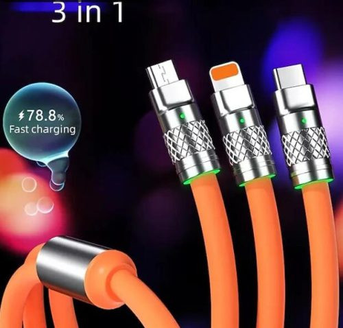 Gyorstöltő kábel 3:1 ben , 120w,6A