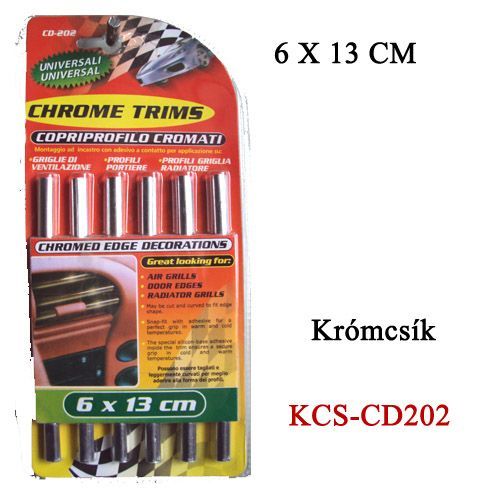 Grillrács díszcsík Krom KCS-CD202